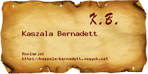 Kaszala Bernadett névjegykártya